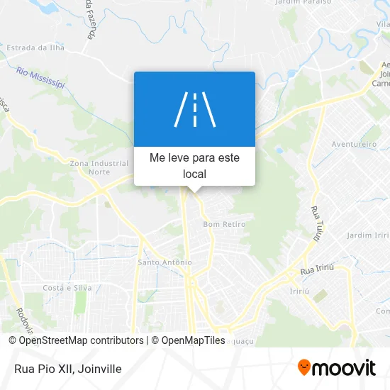 Rua Pio XII mapa