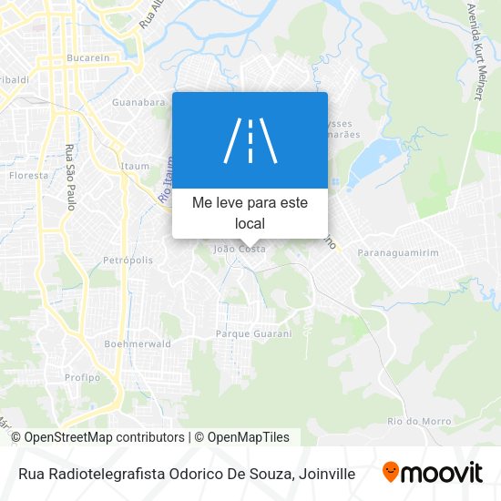 Rua Radiotelegrafista Odorico De Souza mapa