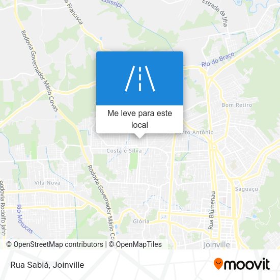Rua Sabiá mapa