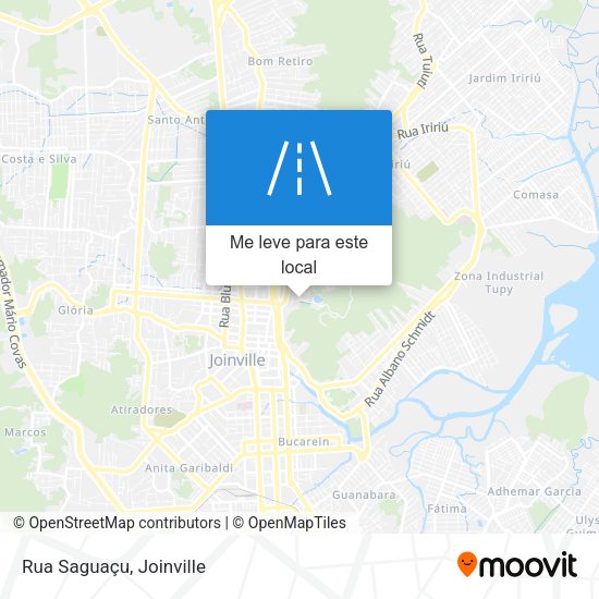 Rua Saguaçu mapa