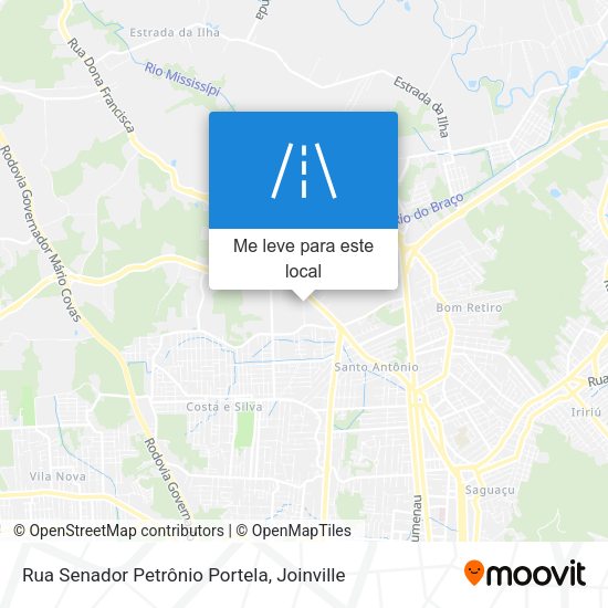 Rua Senador Petrônio Portela mapa