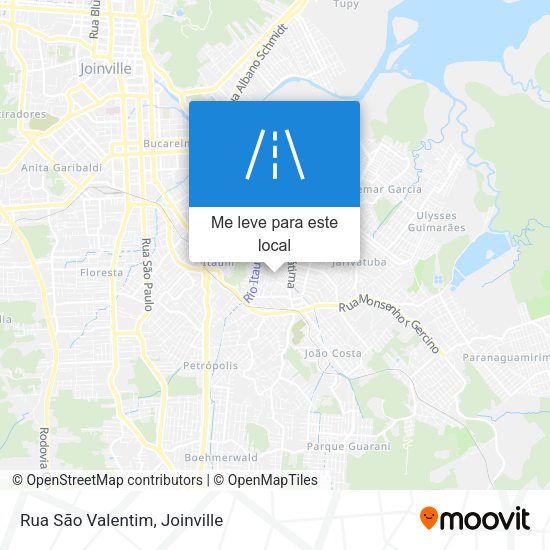 Rua São Valentim mapa