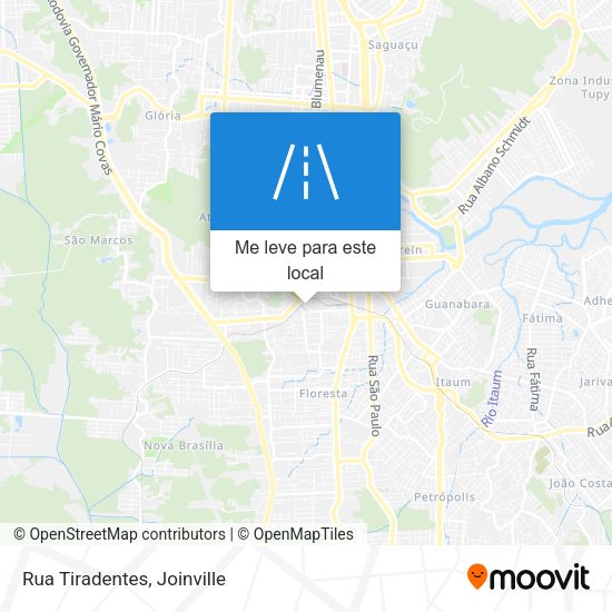 Rua Tiradentes mapa