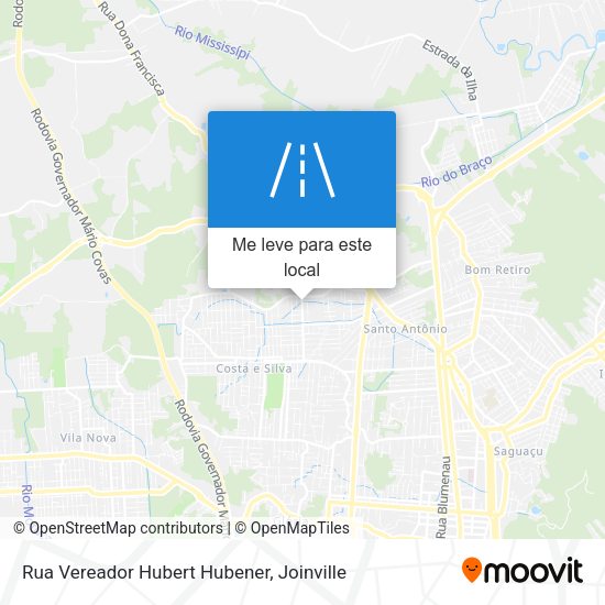 Rua Vereador Hubert Hubener mapa