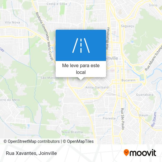 Rua Xavantes mapa