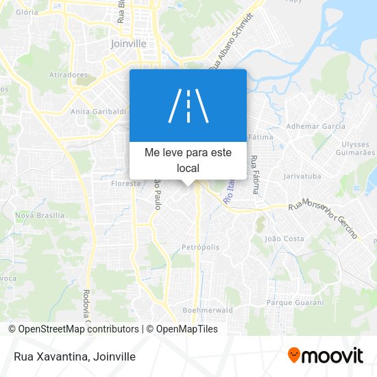 Rua Xavantina mapa