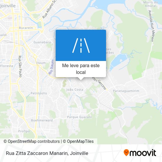 Rua Zitta Zaccaron Manarin mapa