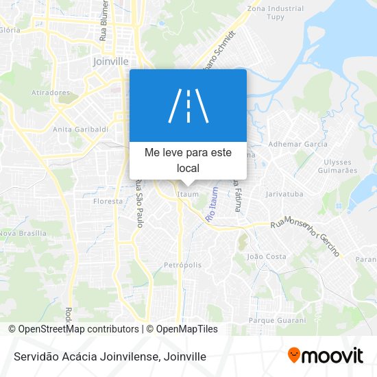 Servidão Acácia Joinvilense mapa