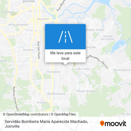 Servidão Bombeira Maria Aparecida Machado mapa
