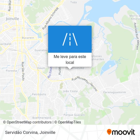 Servidão Corvina mapa