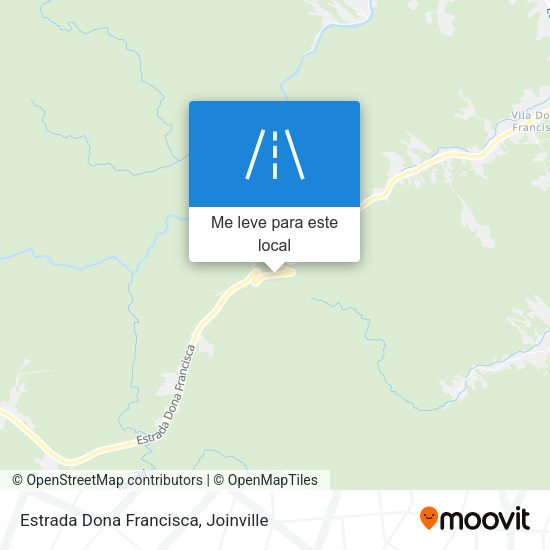 Estrada Dona Francisca mapa