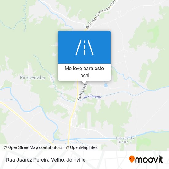 Rua Juarez Pereira Velho mapa