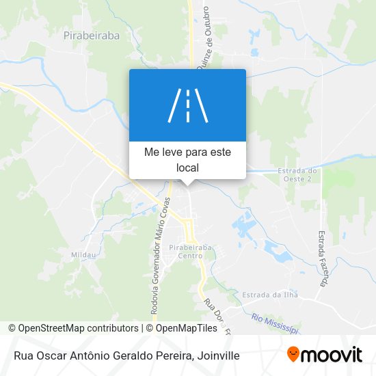 Rua Oscar Antônio Geraldo Pereira mapa