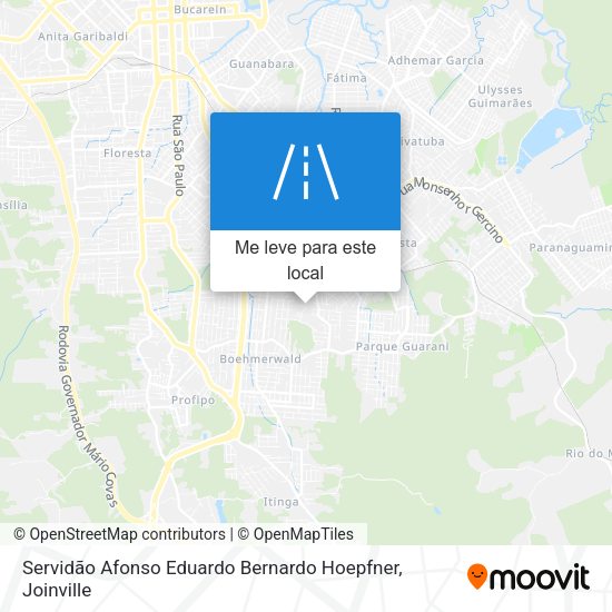 Servidão Afonso Eduardo Bernardo Hoepfner mapa