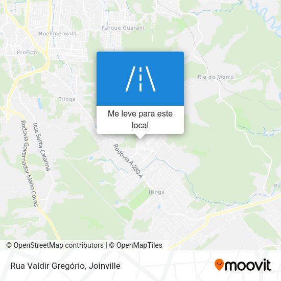 Rua Valdir Gregório mapa