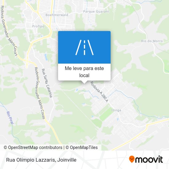 Rua Olímpio Lazzaris mapa