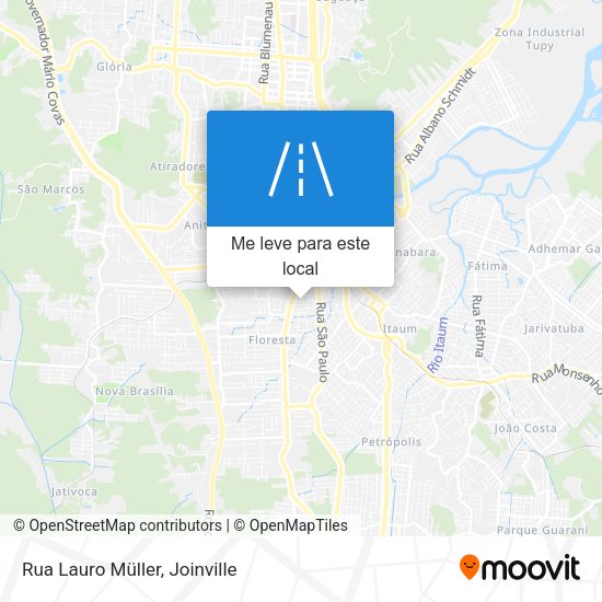 Rua Lauro Müller mapa