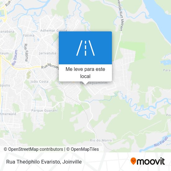 Rua Theóphilo Evaristo mapa