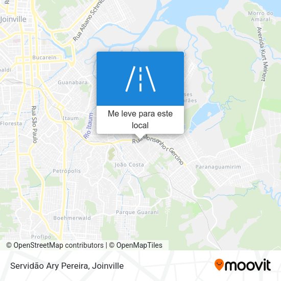 Servidão Ary Pereira mapa