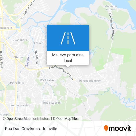 Rua Das Cravíneas mapa