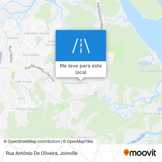 Rua Antônio De Oliveira mapa