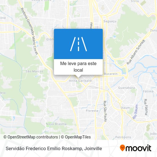Servidão Frederico Emílio Roskamp mapa