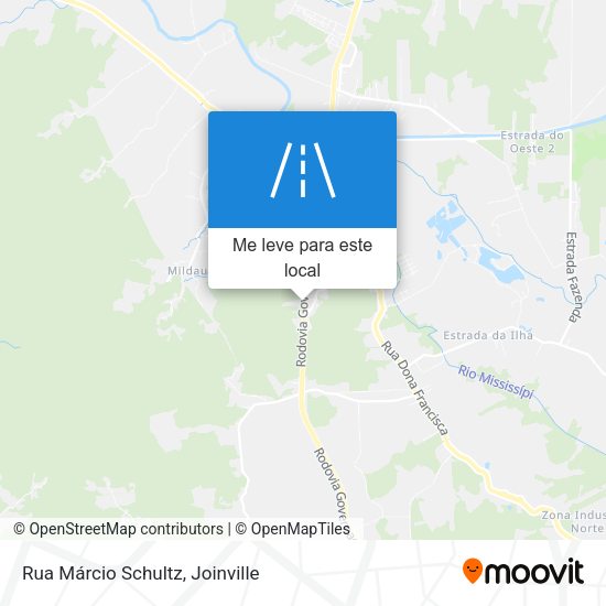 Rua Márcio Schultz mapa