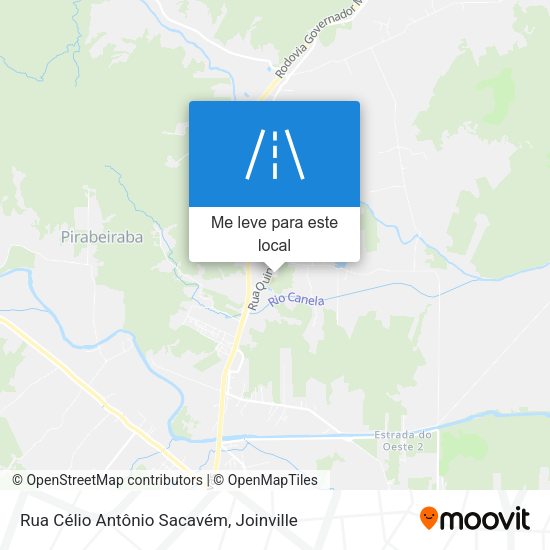 Rua Célio Antônio Sacavém mapa