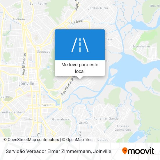 Servidão Vereador Elmar Zimmermann mapa
