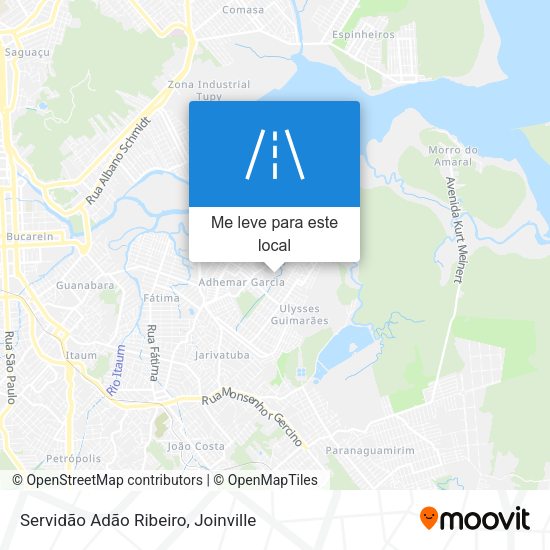 Servidão Adão Ribeiro mapa