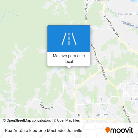 Rua Antônio Eleutério Machado mapa