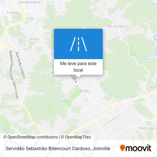 Servidão Sebastião Bitencourt Cardoso mapa