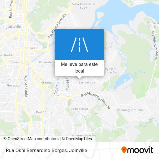 Rua Osni Bernardino Borges mapa