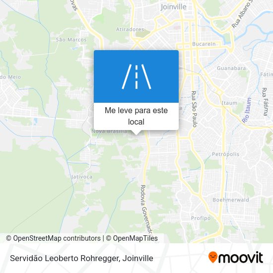 Servidão Leoberto Rohregger mapa
