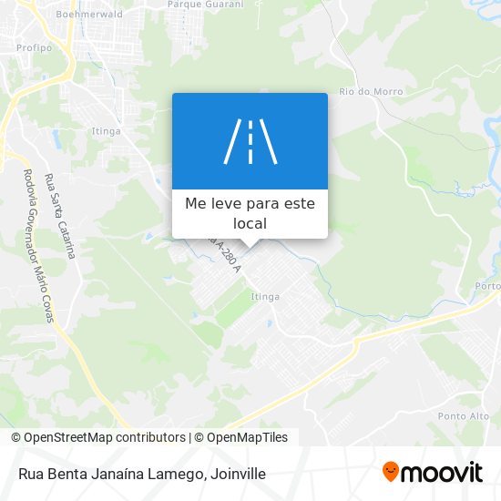 Rua Benta Janaína Lamego mapa