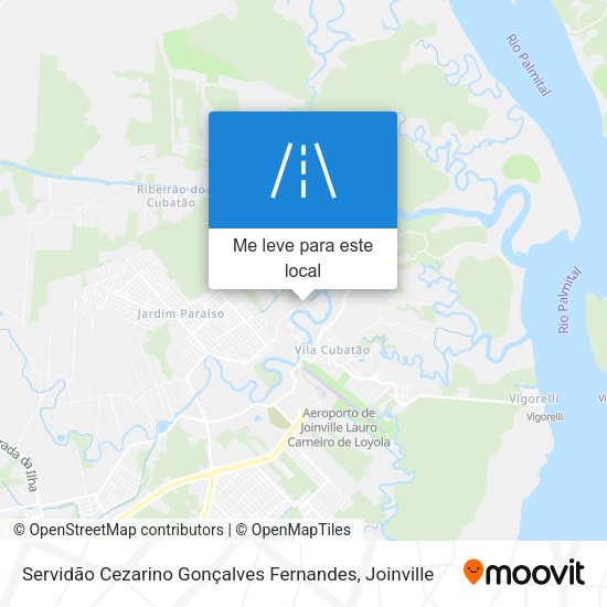 Servidão Cezarino Gonçalves Fernandes mapa