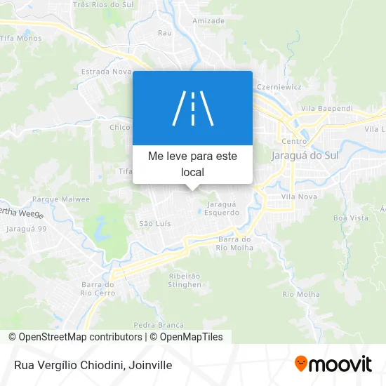 Rua Vergílio Chiodini mapa