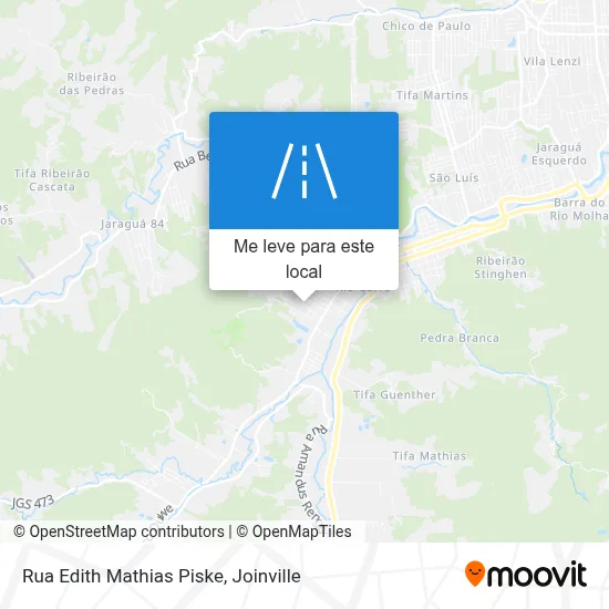 Rua Edith Mathias Piske mapa