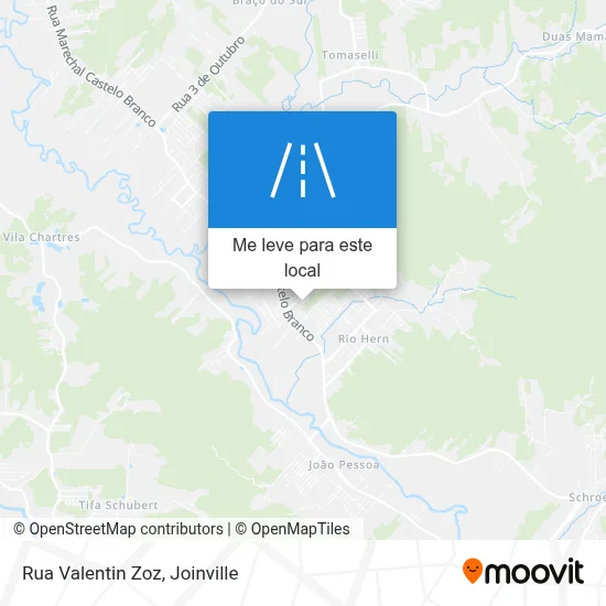 Rua Valentin Zoz mapa