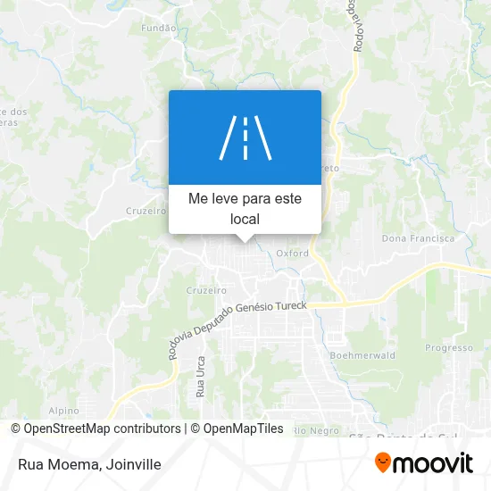 Rua Moema mapa