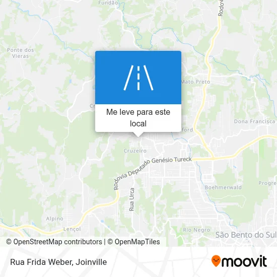 Rua Frida Weber mapa