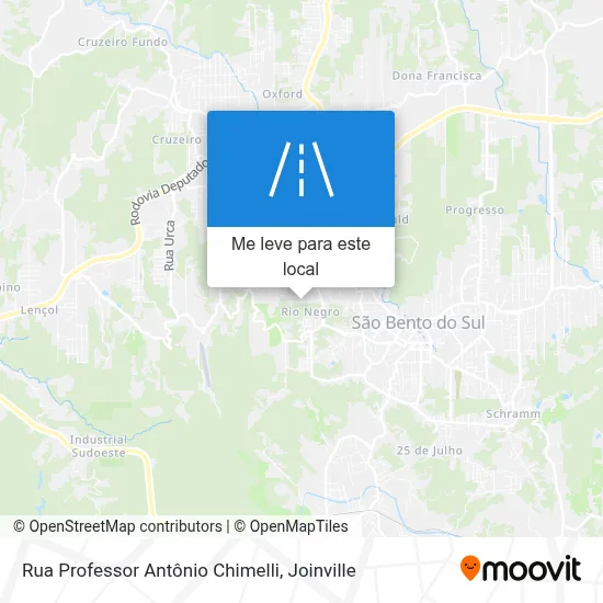 Rua Professor Antônio Chimelli mapa
