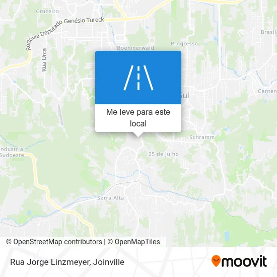 Rua Jorge Linzmeyer mapa