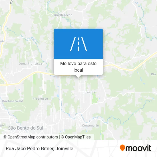 Rua Jacó Pedro Bitner mapa