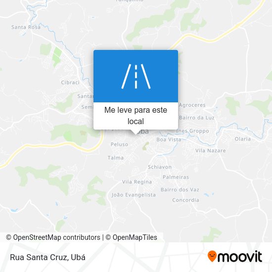 Rua Santa Cruz mapa