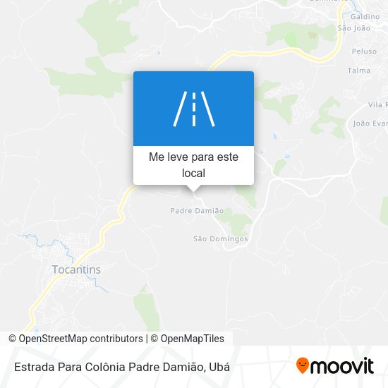 Estrada Para Colônia Padre Damião mapa