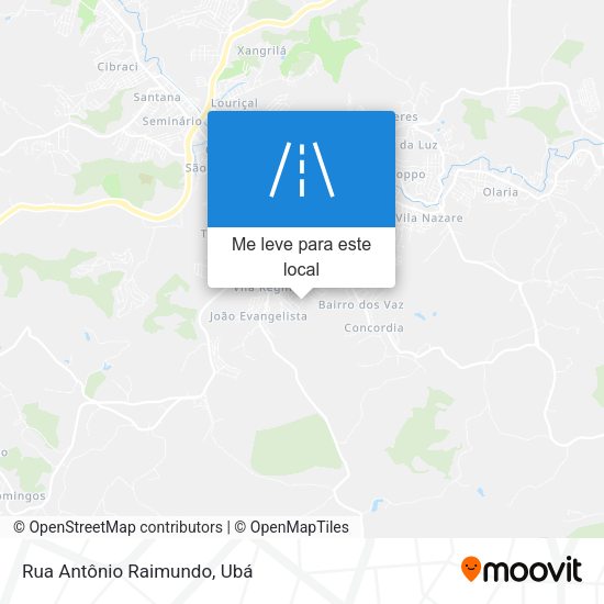 Rua Antônio Raimundo mapa