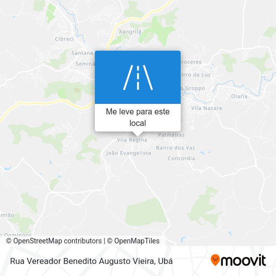 Rua Vereador Benedito Augusto Vieira mapa