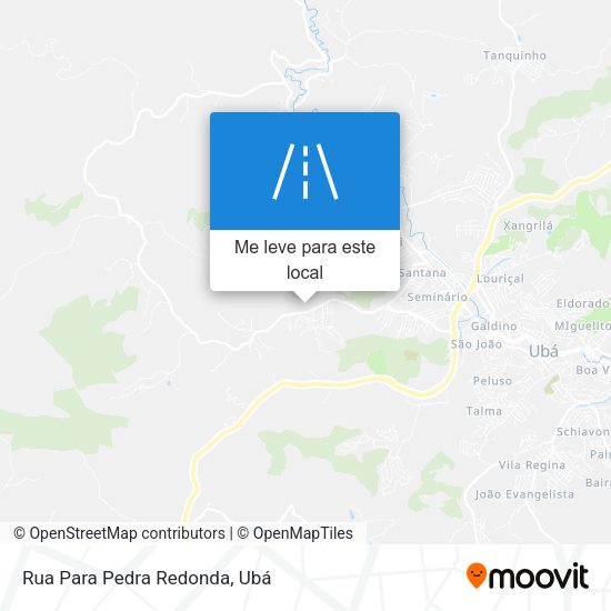 Rua Para Pedra Redonda mapa