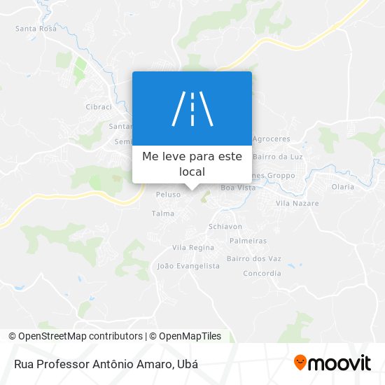 Rua Professor Antônio Amaro mapa